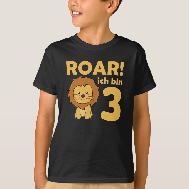 Camiseta Niños de 3 años León de 3 años (Anverso)