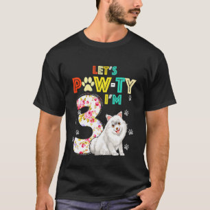 Camiseta Niños de 3 años Samoyed Perro 3 cumpleaños Perro t
