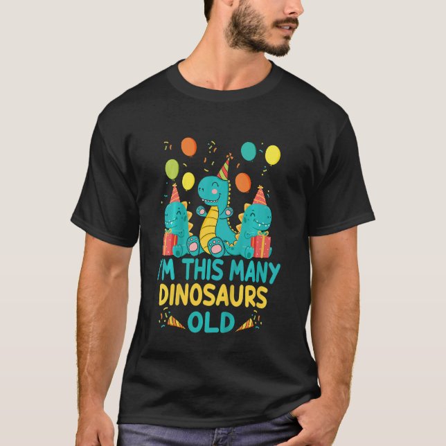 Camiseta Niños de 3 años soy este dinosaurio viejo dinosa (Anverso)