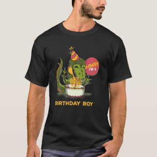 Camiseta Niños De 3 Años T Rex Dinosaurio 3er Cumpleaños Ni