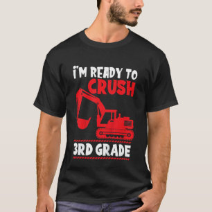 Camiseta Niños de 3er grado Excavadora de regreso a clases