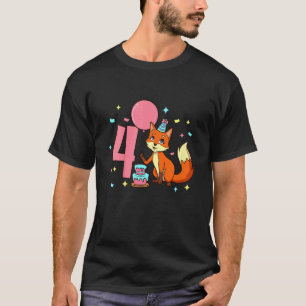 Camiseta Niños de 4 años con chica zorro de 4 años