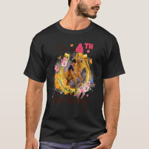 Camiseta Niños de 4 años cuarto Chica de cumpleaños que ama