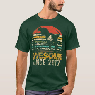 Camiseta Niños de 4 años de dinosaurio desde