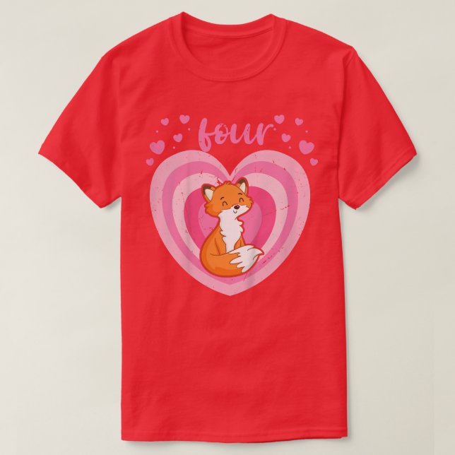 Camiseta Niños de 4 años de edad Chica de cumpleaños 4th Bd (Diseño del anverso)