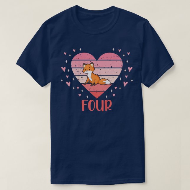 Camiseta Niños de 4 años de edad Chica del cumpleaños 4 de  (Diseño del anverso)