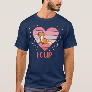 Camiseta Niños de 4 años de edad Chica del cumpleaños 4 de