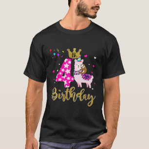 Camiseta Niños de 4 años de edad e insultos 4 años pereza d