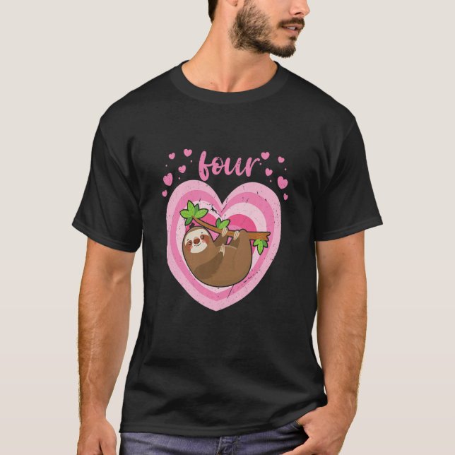Camiseta Niños de 4 años de edad lindo Chica de cumpleaños  (Anverso)