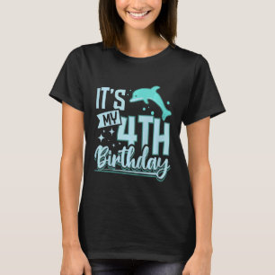 Camiseta Niños de 4 años Es mi cuarto cumpleaños