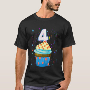 Camiseta Niños de 4 años es mi dulce de cuarto cumpleaños