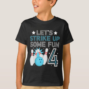 Camiseta Niños de 4 años Fiesta de cumpleaños Bowling Boy b