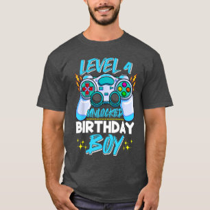 Camiseta Niños de 4 Años Nivel 4 Desbloqueado Video del 4to