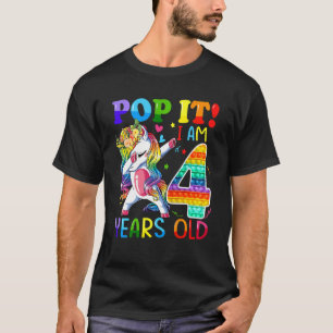 Camiseta Niños de 4 años regalos de cuarto cumpleaños Chica