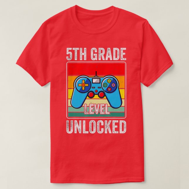Camiseta Niños de 5º Grado Desbloqueados De Nuevo Al Video  (Diseño del anverso)