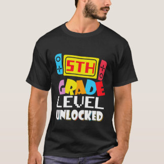 Camiseta Niños De 5º Grado Grado Jugador De Vídeo Desbloque