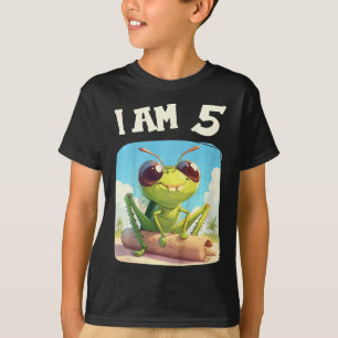 Camiseta Niños de 5 años Cumpleaños 5 Grillos Niño Niña Cri