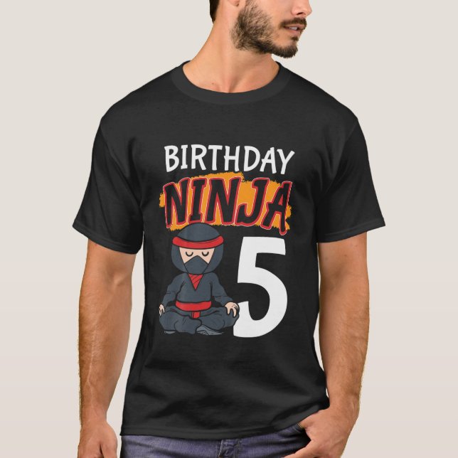 Camiseta Niños De 5 Años De Edad 5ª Nochia Nacimiento Niños (Anverso)