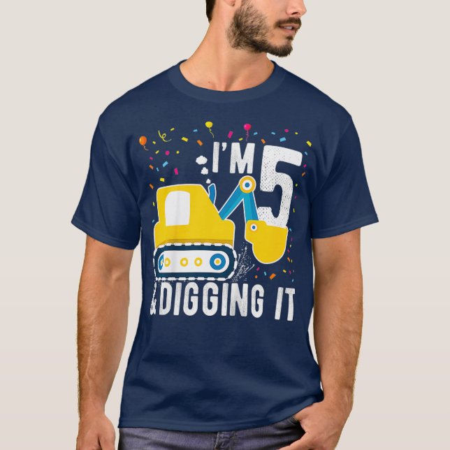 Camiseta Niños de 5 años de edad Construcción (Anverso)