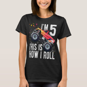 Camiseta Niños De 5 Años De Edad Quinto Camión Monstruo De