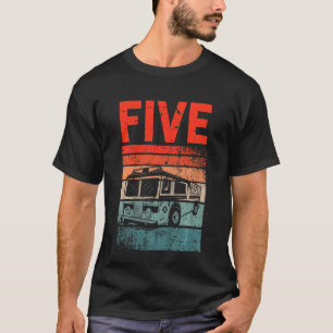 Camiseta Niños de 5 años de edad Quinto cumpleaños Bombero