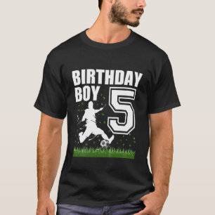 Camiseta Niños De 5 Años De Fiesta De Cumpleaños De Fútbol