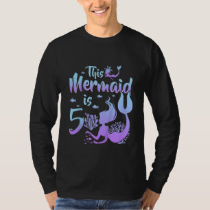 Camiseta Niños De 5 Años Esta Sirenita Es Chica De 5 Años