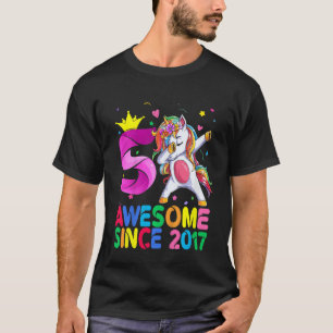 Camiseta Niños De 5 Años Ilustrantes Desde 2017 Dabbing Uni