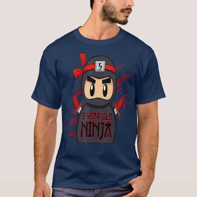 Camiseta Niños de 5 años Ninja Boys de 5 años (Anverso)