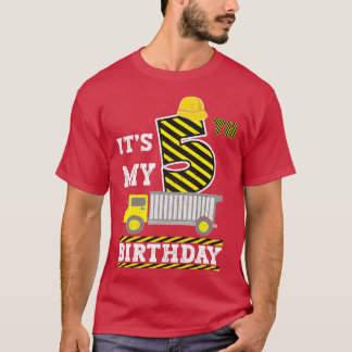 Camiseta Niños de 5 años Niño Niña Es mi cumpleaños número