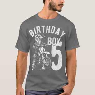 Camiseta Niños de 5 años niño niño Cumpleaños Dirt bike Mot