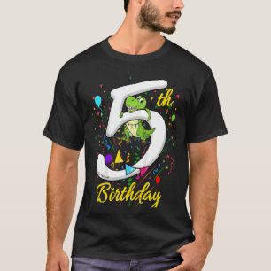Camiseta Niños de 5 años Quinto cumpleaños Rex 5º cumpleaño