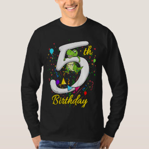 Camiseta Niños de 5 años Quinto cumpleaños Rex 5º cumpleaño