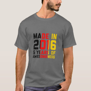 Camiseta Niños De 5 Años Regalo De Cumpleaños Niño Alem