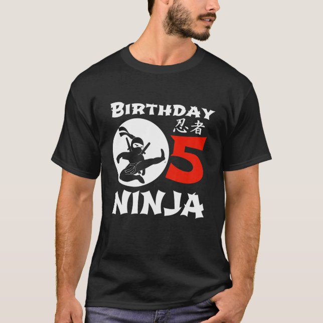 Camiseta Niños De 5 Años Regalo Ninja Niños De 5 Años (Anverso)