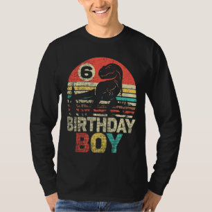 Camiseta Niños de 6º cumpleaños Dinosaurio Rex de 6 años