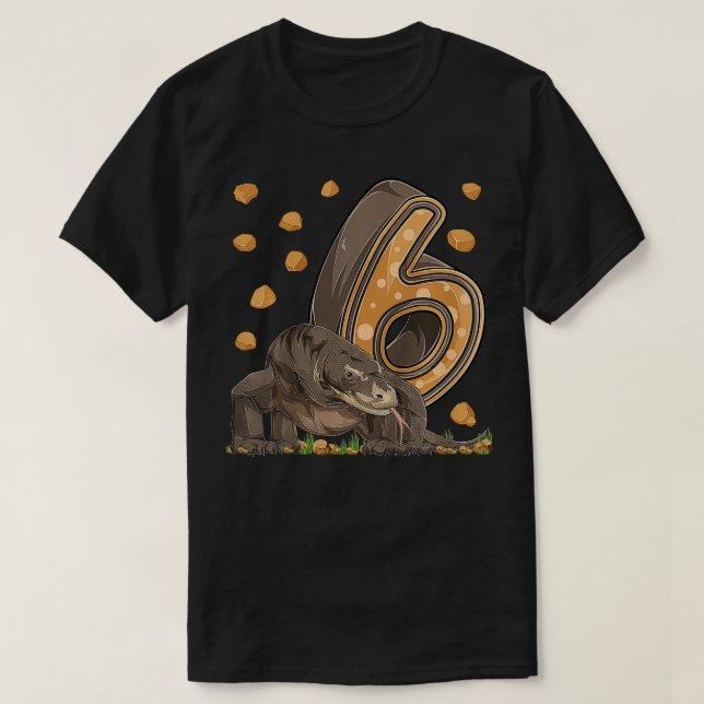 Camiseta Niños de 6 años de edad dragón Komodo Reptile 6 cu (Diseño del anverso)