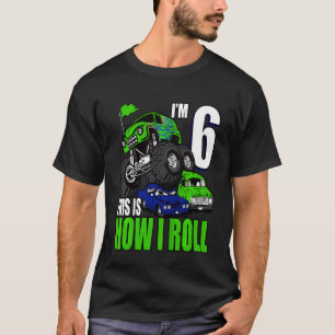 Camiseta Niños de 6 años de edad Monstruo de cumpleaños Cam