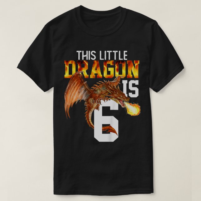 Camiseta Niños de 6 años de edad regalo de cumpleaños Drago (Diseño del anverso)