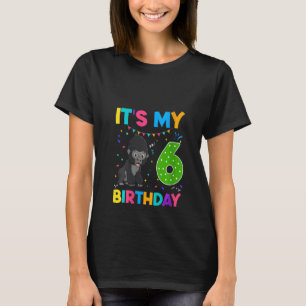 Camiseta Niños de 6 años Gorilla de cumpleaños Niños de 6 a