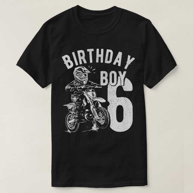 Camiseta Niños de 6 años niño niño Cumpleaños Dirt bike Mot (Diseño del anverso)