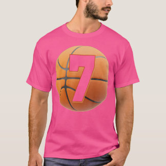 Camiseta Niños De 7 Años Cumpleaños Tee Boys Baloncesto 7º