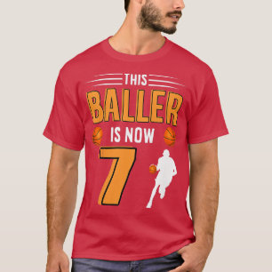 Camiseta Niños De 7 Años De Baloncesto Este Baller Tiene Ah