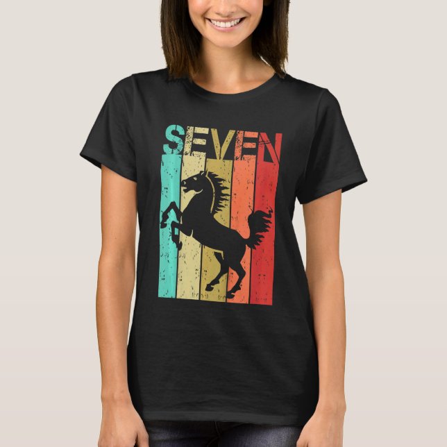 Camiseta Niños de 7 años de edad Caballo Chica de 7 años (Anverso)