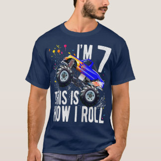 Camiseta Niños De 7 Años De Edad Niño Monstruo Coche De Cam