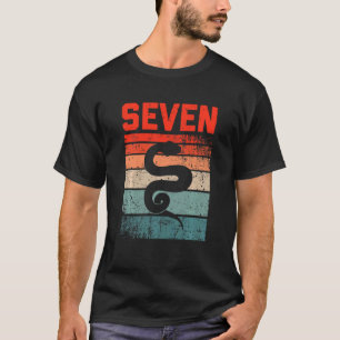 Camiseta Niños De 7 Años De Edad Séptimo Cumpleaños Snake R