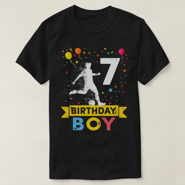 Camiseta Niños de 7 años Nacimiento Niño Fútbol 7 cumpleaño (Diseño del anverso)