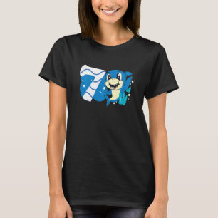 Camiseta Niños de 7 años Tiburón de 7 años Océano Sha