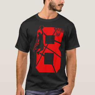 Camiseta Niños de 8 años 8º Bysketbyll Tema de la fiesta de