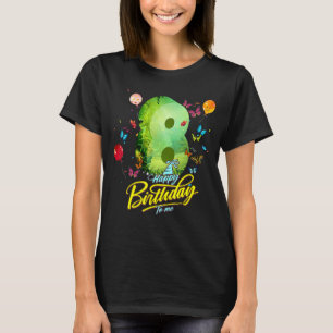 Camiseta Niños de 8 años Chica de cumpleaños de mariposa 8 